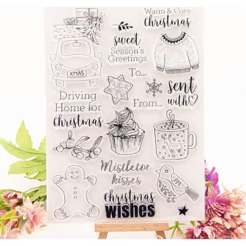 15.5x21.5cm Winter coat Transparent Clear Stamps Silicone Seals Roller Stamp DIY scrapbooking photo album/Card Making Easter