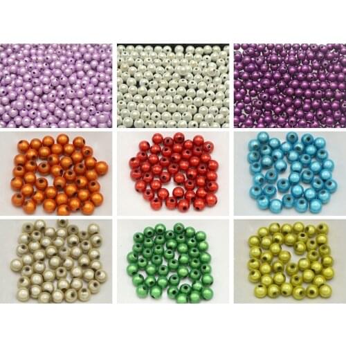 200 Pcs 3D Illusion Acrylic Miracle Round Beads 6mm Spacer Craft Jewelry Making