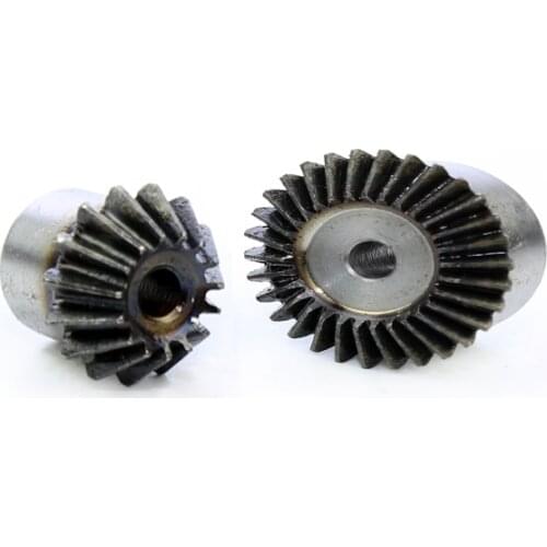 2M16 teeth +32teeth bevel gear process hole low carbon steel material gear ratio 1:2