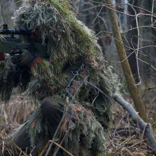 3D Withered Grass Ghillie Suit Sniper Military Tactical Camouflage Clothing Hunting Suit Army Hunting Clothes Birding Suit
