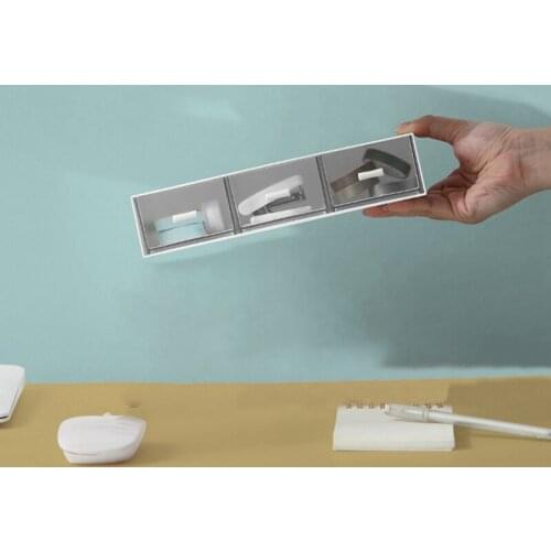 ABZS Multi-Frame Desktop Drawer Storage Box Cosmetics Office Stationery Artifact Desk Plastic Storage Rack