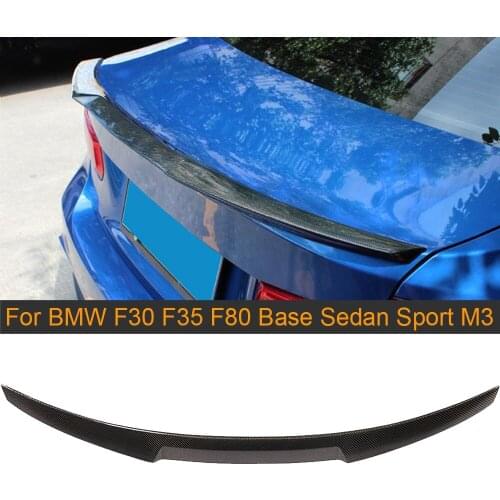 Carbon Fiber Car Rear Trunk Spoiler Wing For BMW F30 F35 F80 Base Sedan M Sport M3 2014 - 2019 Rear Trunk Boot Lip Wing Spoiler