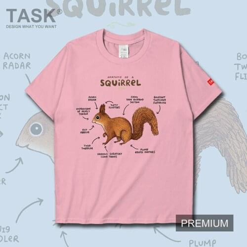 Little squirrel exploded view funny cartoon pattern mens t shirt meeting tops casual sporting mens clothing summer clothes