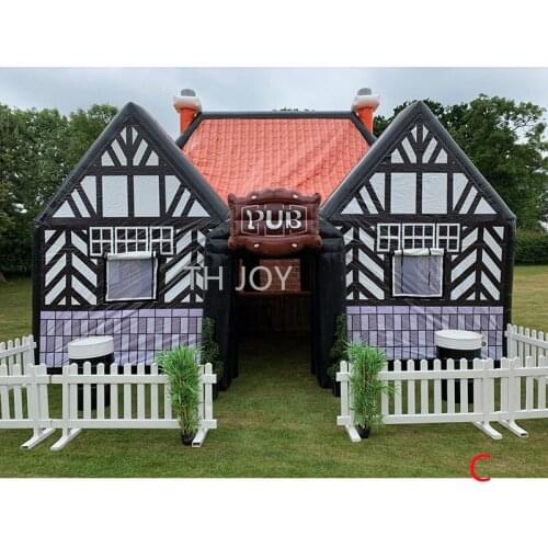 Free air ship to door,inflatable irish Pub,inflatable party Pub,10x5m commercial party house inflatable bar house, dome tent