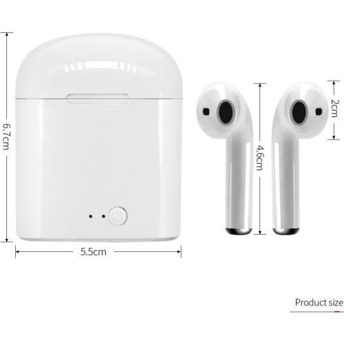 Bluetooth Earphones I7s TWS Sports Fitness Wireless Headsets Stereo Wireless Bluetooth Earphone With Charging Box for All Phone