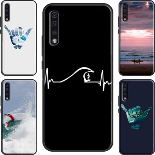 Surfer Surf Hang Loose Shaka Case For Samsung A32 A12 A52 A72 S21 Ultra S20 FE Plus A50 A70 A02S A21S A31 A51 A71 Cover