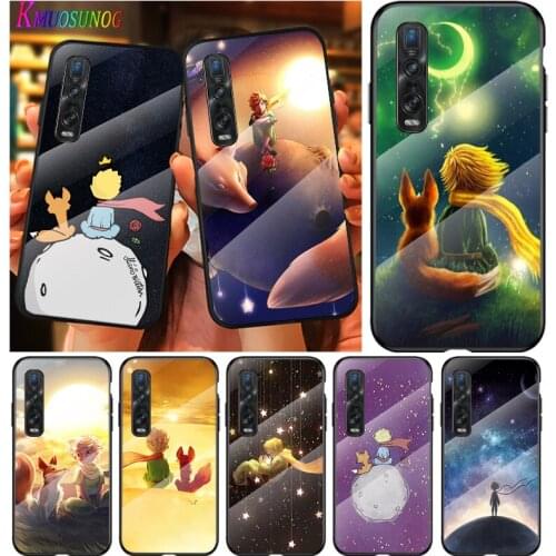 Cute Anime Little Prince For OPPO A9 2020 A52 Find X2 Lite Realme 7 7i C3 XT 6 5 Pro Tempered Glass Cover Phone Case