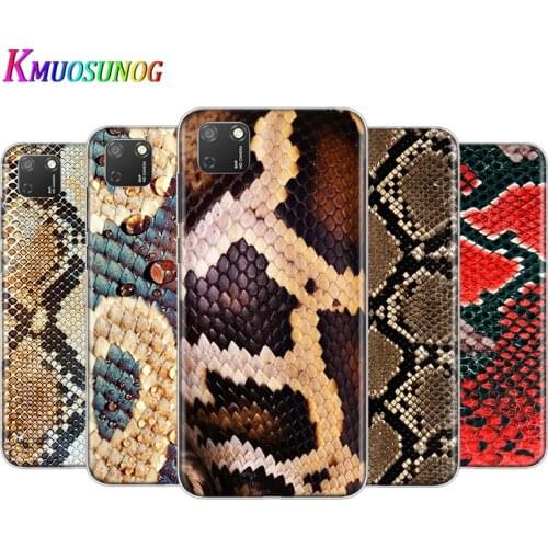Transparent Cover Fashion Leather Snake For Honor 9 9S 9A 9C 9X 9N 9i V9 10 10i 10X X10 Lite Pro Shockproof Phone Case
