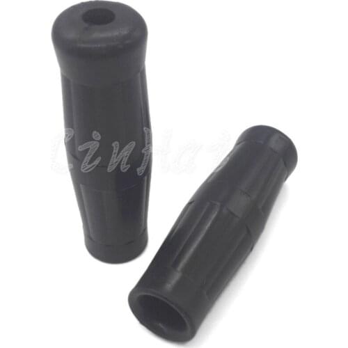 Black 7/8" 22mm Handle Bar Retro Rubber Motorcycle Bike Vintage Coke Bottle Hand Grip For Harley Truimph Cafe Custom