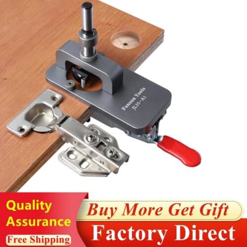 Hole Puncher For 35mm Hinge Boring Jig Woodworking Hole Opener Drilling Guide Locator With Fixture Aluminum Alloy Hole Template