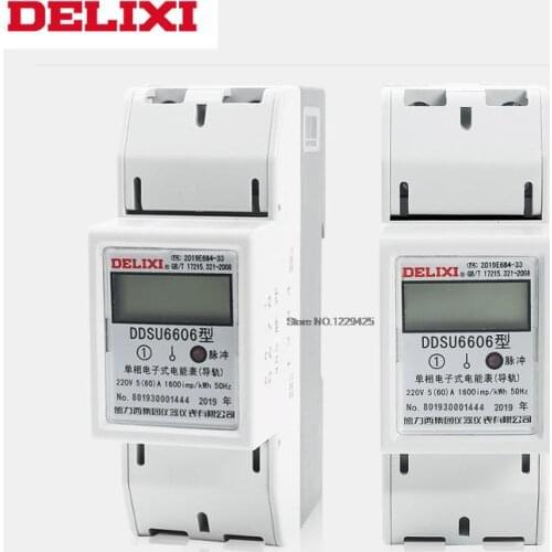DELIXI DDSU6606 Power Inverter Electric Power Meter Single Phase Rental Household