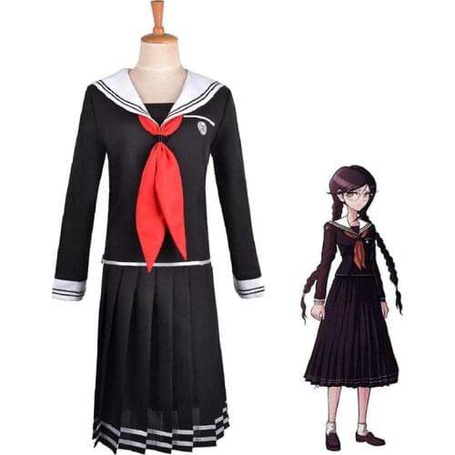Halloween Clothing Anime Danganronpa Toko Fukawa Cosplay Costume Dangan-Ronpa Cos Party Clothes Women Tops Skirt Jk Uniform