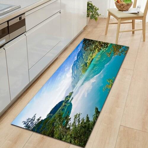 Mountain Peak Woods Modern Kitchen Carpet Doormat For Entrance Door Home Hallway Floor Living Room Home Rug Non-Slip Bath Mat