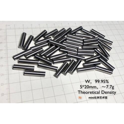 Metal Tungsten Column Tungsten Tungsten Rod W 99.95 5x20mm Root 7.7g