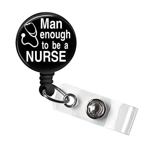 Male Nurse Badge Holder ; Retractable Badge Reel