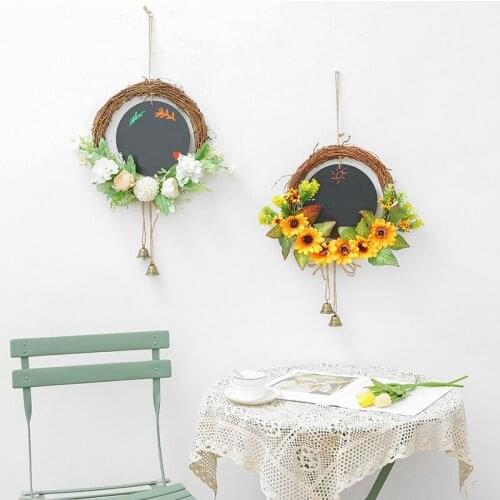 Creative Blackboard Rattan Garland Wall Hanging Aerial Ornaments Shop Home Wedding Party Wall Decoration