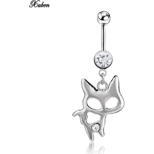 New Style Navel Ring High Quality 316L Surgical Steel Piercing Belly Button Rings Beautiful Cat Navel Piercing Sex Body Jewelry
