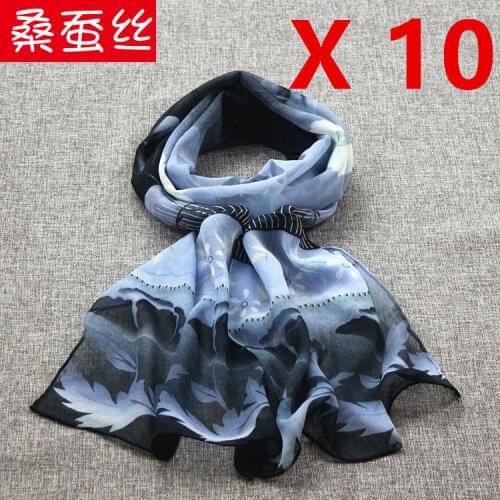 Wholesale sell by 10pcs,100% pure silk georgette scarf handkerchief,color:as pictures,width:34cm,length:155cm,thickness:5mm