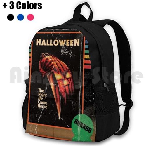 Halloween 1978 Vhs Horror Movie Poster Outdoor Hiking Backpack Riding Climbing Sports Bag Horror Halloween Halloween Horror