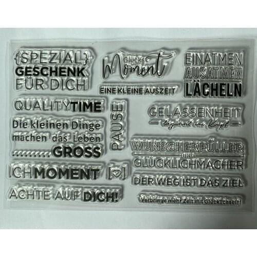 German stamp Clear Stamp for Scrapbooking Transparent Silicone Rubber DIY Photo Album Decor 134