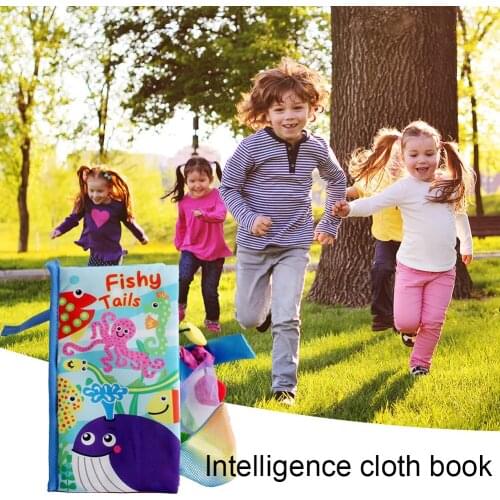 Early Baby Education Cloth Book Tearing Animal Tail Parent-child Interactive Toy Puzzle Baby Early Educational Toy
