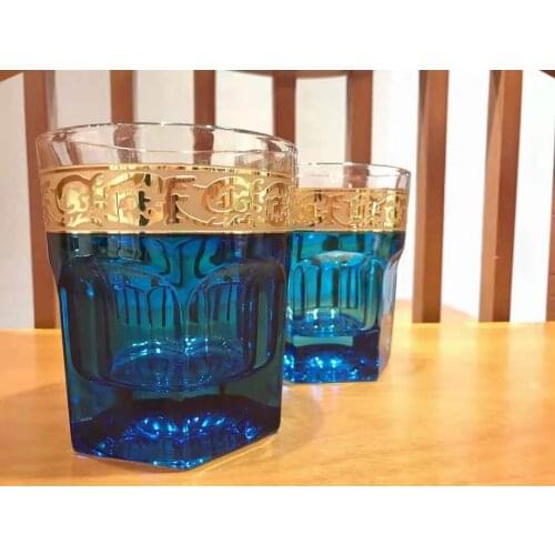 24k gold relief crystal cup