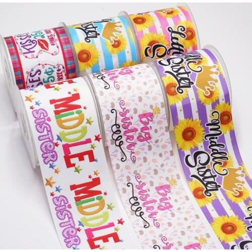 DIY Handmade Materials Printed Grosgrain Ribbon 50 Yard Per Size 53464