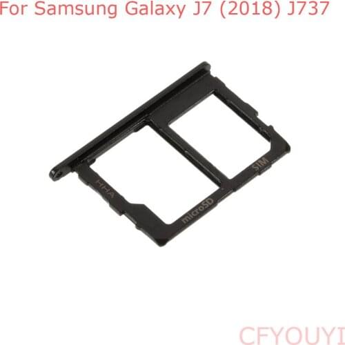 10pcs/lot Original New SIM + Micro SD Card Tray Slot Holder Part For Samsung Galaxy J7 (2018) J737 SIM Tray