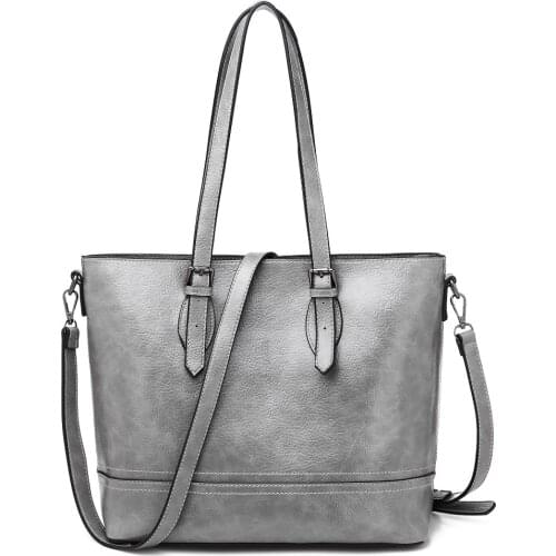 Genuine Leather Bag Brown Vintage Handbag Women Leather Shoulder Bag Ladies Retro Tote Large Handbags bolso Fashion Big New C829