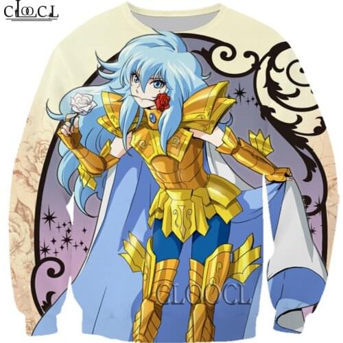 HX Anime The Knights of The Zodiac 3D Print Men Women Casual Harajuku Sweatshirt Streetwear Hip Hop Couple Pullover0001