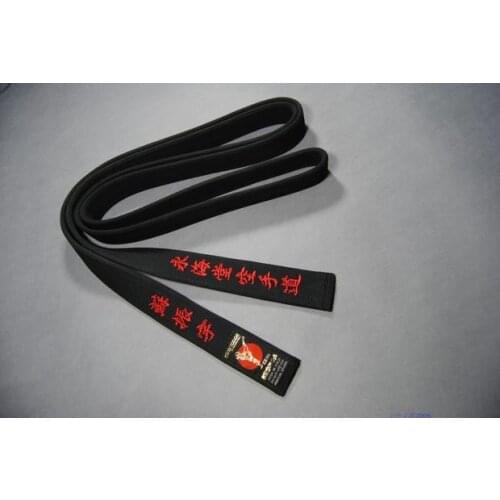 Top grade Tokyodo karate black belts master customized embroidered name and words Karate training belts 4cm 4.5cm width