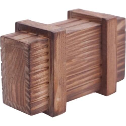 Magic Wooden Puzzle Box Secret Compartment Brain Game for Adults Kids Toddlers Educational Toy Kids Gift