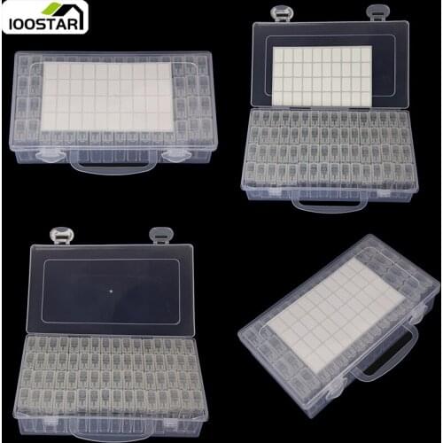64 Grids Diamond Painting Accessories Box Rhinestone Embroidery Crystal Bead Organizer Storage Boxes Case Container Tools