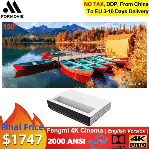 Youpin Fengmi 4K Cinema Laser Projector 2000 ANSI 150 inch ALPD 4K 3D BT 4.0 MIUI Projection TV Wireless Smart Home Theater