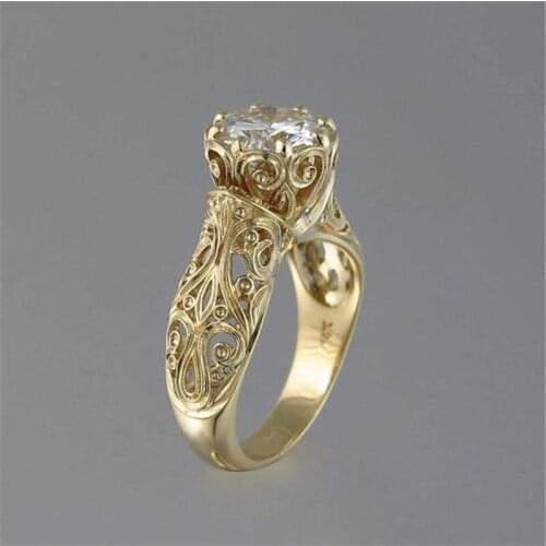 Yobest Gold/Silver Color Fashion Flowers Finger Rings for Women Wedding Jewelry Accessories