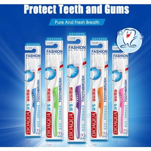 1Pc Dental Care Clean fine Soft Bristle Teeth Cleaning Portable Comfortable Bristles Adults Travel Trip Single pack Toothbrush