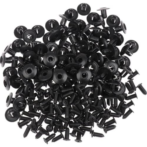 100Pcs 8Mm Door Nozzle Plastic Clip Fasteners Black Cars Performed Cover Weather Nozzle Car Fixers Retainer Push Pin Clips