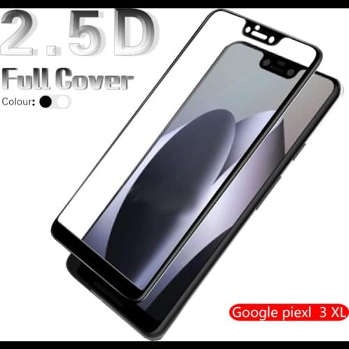 2.5D Arc Full Cover Tempered Glass Film For Google Piexl 3 XL Screen Protector Glass Front Cover Film Glass White & Black Cover