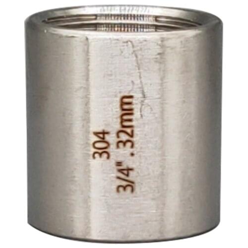 304 Stainless Steel Female Coupling, full BSPT Thread, 1/8" 1/4" 3/8" 1/2" 3/4" Nipple Connetor lathe Pipe Fitting