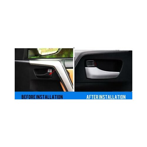 Matte Interior Side Door Handle Strip Cover Trim 4pcs For Toyota RAV4 2013-2017
