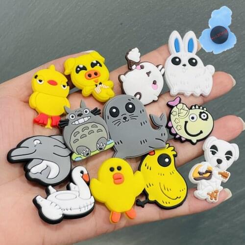 50Pcs Animals Cartoon Rabbit My Neighbor Totoro Shoe Accessories Garden Shoe Decoration for Wristbands Croc Jibz Kids X-mas Gif