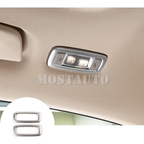 For BMW 7 Series G11 G12 Stainless Roof Rear Reading Light Trim Cover 2016-2020 2pcs Car Accessories Interior Car Decor