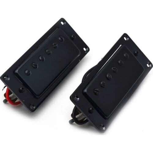 Mini 6 Hole Electric Guitar Humbucker Pickup Neck&Bridge Pickup Pickup for LP Guitar Black