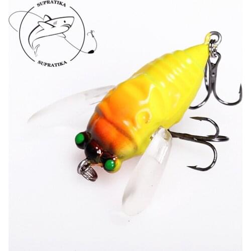 Artificial Floating Cicada Professional Fishing Bait 5cm/6g Freshwater Anti-Corrosion Bionic Plastic Insect Fishing Lure
