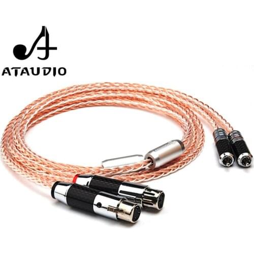 ATAUDIO Hifi RCA to XLR Cable 7N OCC Silver and Copper Hifi 2XLR Female to 2RCA Male Cable