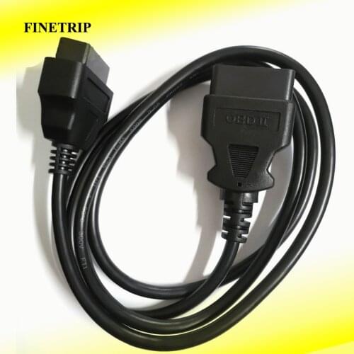 FINETRIP 0.3m/1m/1.5m/3m/5m/10m 16Pin OBD2 Extension Cable ELM327 16 Pin OBD II Car Connector Interface