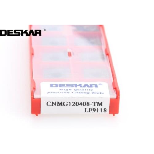 10PCS DESKAR CNMG120404 CNMG120408 CNMG120412 CQ TM LF9118 Carbide Inserts CNC Turning Tools Lathe Cutter Tool