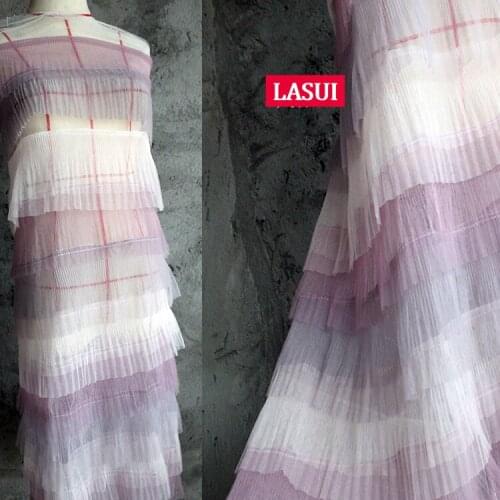 LASUI Classical Romantic Pastel fabric mesh lace Pompon yarn fabrics 10 layers net Skin-friendly soft DIY for cake skirt T0001-2