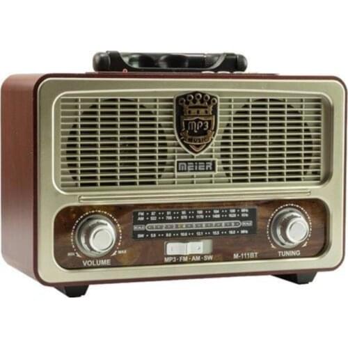 M-111bt Nostalgic Wooden Retro Fm Radio Usb Sd Bluetooth Retro Vintage Radio