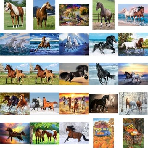 Different Horse Sunset cross stitch kit people 18ct 14ct 11ct count canvas stitches embroidery DIY handmade needlework